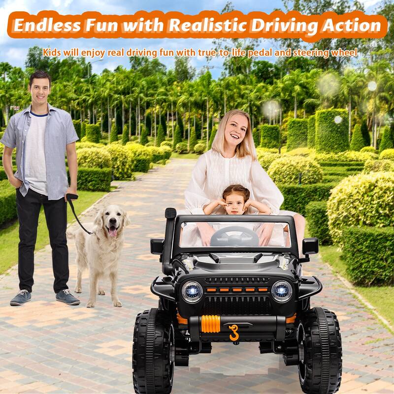 2 Seater Electric Truck, 24V Ride On Car for Kids Best Gift