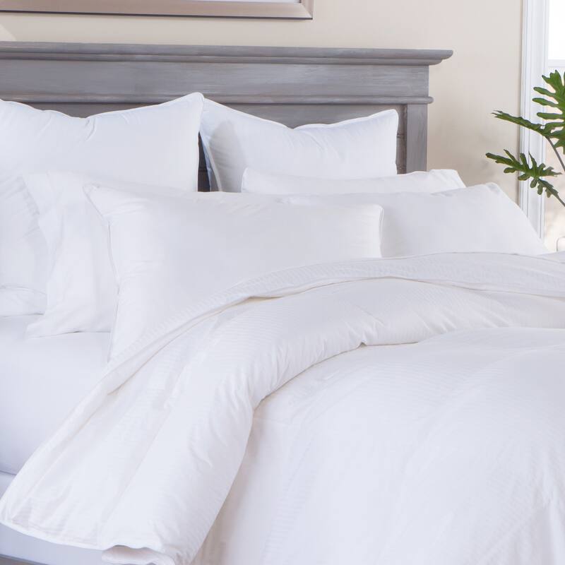 Queen Size Down Alternative Medium Pillow 2 Pack for Back Sleepers by