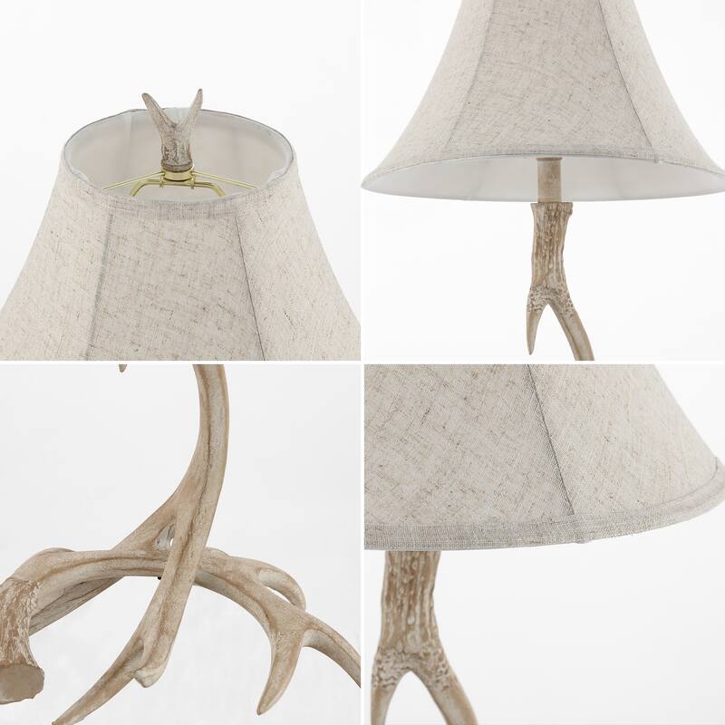 Eldora 27.5" Rustic Resin LED Table Lamp, Brown by JONATHAN Y - 27.5