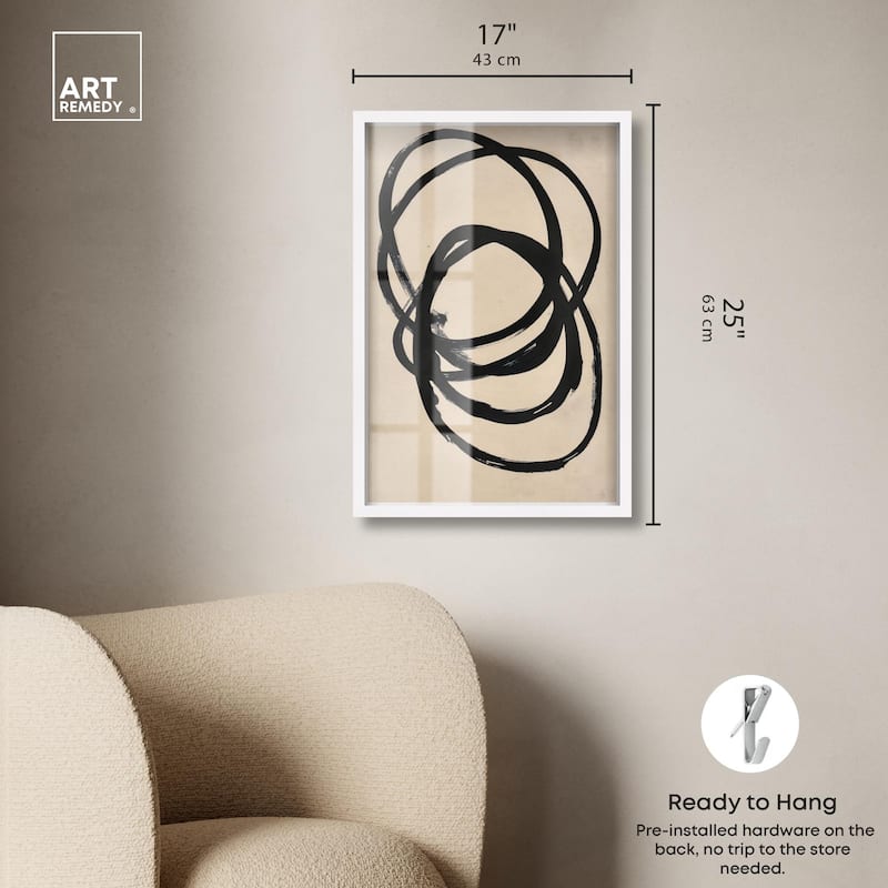 Beige Black II Shadowbox by Art Remedy