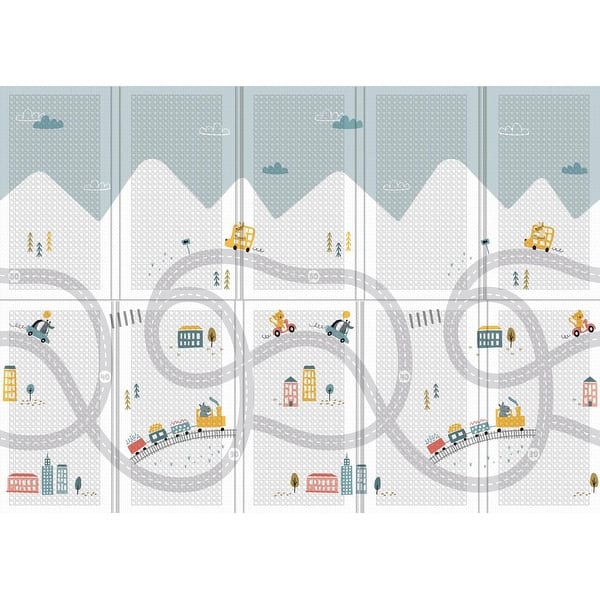 slide 1 of 1, Portable Folding Play Mat - Happy Travels - Multi Multi