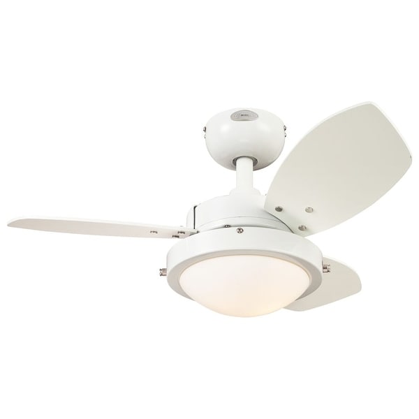 Westinghouse 7247200 Wengue 30" 3 Blade Hanging Indoor Ceiling Fan with Reversible Motor, Blades, Light Kit, & Down Rod Included