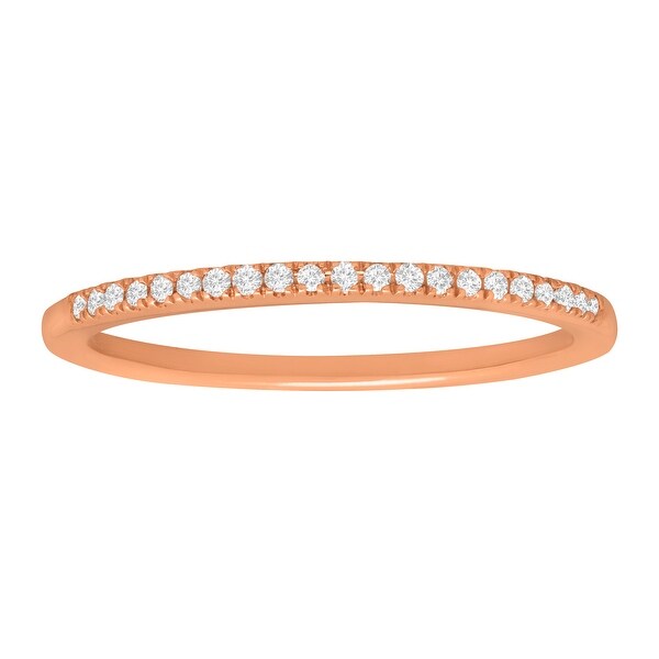 1/10 ct Diamond Slim Band Ring in 10K Rose Gold