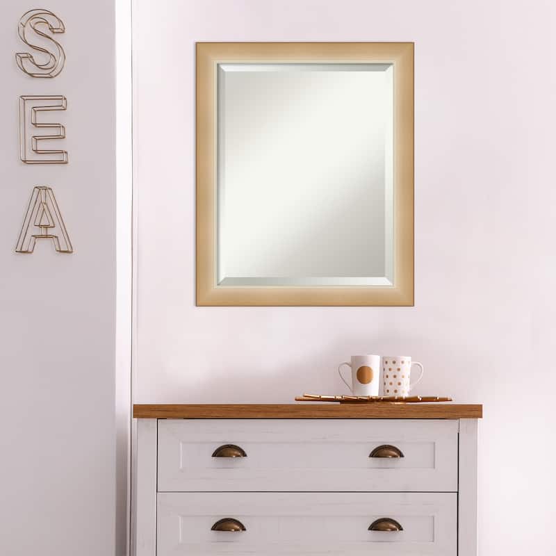 Beveled Bathroom Wall Mirror - Eva Narrow Frame