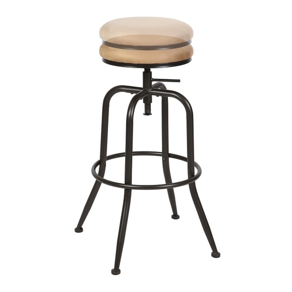 Bar Stools Height Adjustable Kitchen Stool with Cushion Seat Set