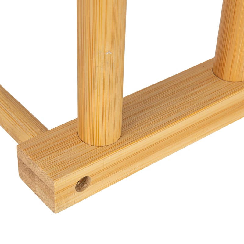 Household Essentials Bamboo and Metal 6 Pair Boot Rack - 19.5"L x 9.5"W x 18.1"H
