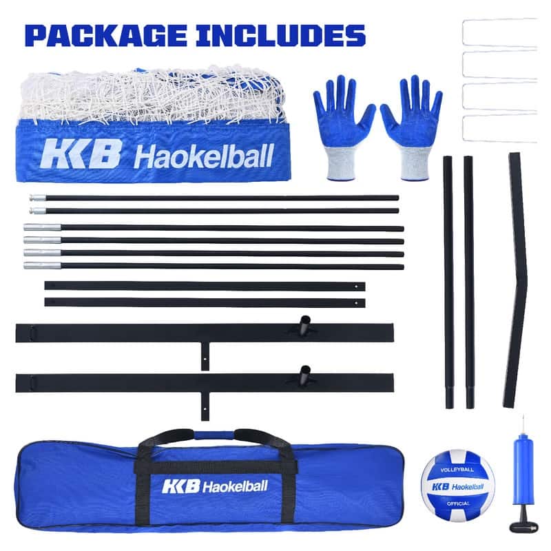 Volleyball Training Equipment Net, Adjustable Volleyball Practice Net Station - 11*18FT