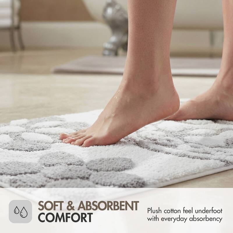 1 Piece 20x30" Medallion Cotton Tufted Bath Rug