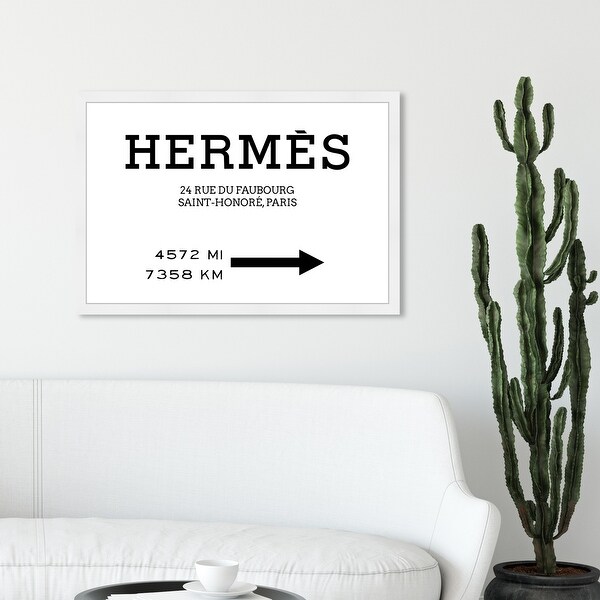 Oliver Gal 'Faubourg Road Sign Minimalist' Fashion and Glam Wall