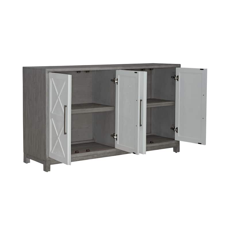 Palmetto Heights Two-Tone Shell White & Driftwood Accent Buffet