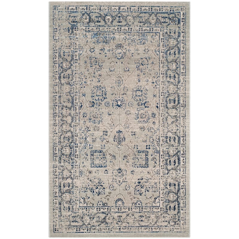 SAFAVIEH Artisan Adelmina Distressed Oriental Rug - 4' x 6' - Silver/Silver