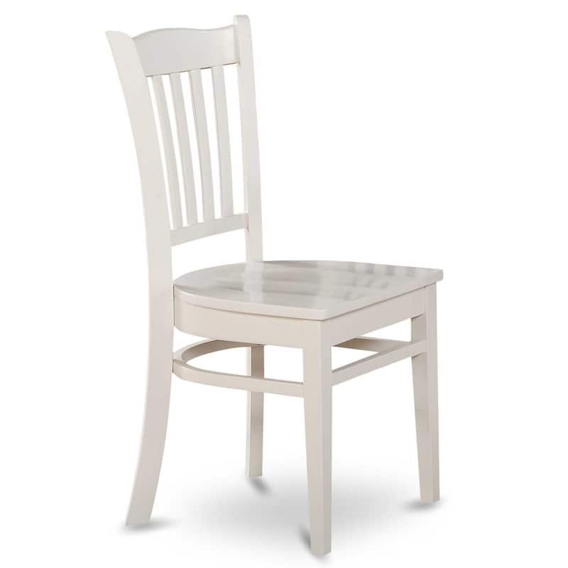HomeStock 3-Pc Linen White Finish Solid Wood Top With Dropleaf Dining Table Set