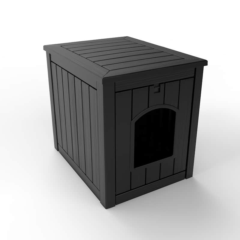 Weatherproof Resin Dog House for Indoor Outdoor Use