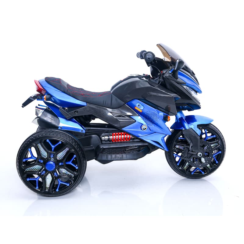 Kids Motorcycle Ride-On Motorcycle 3-Wheels Battery Powered Motorbike Rechargeable 12 V kids ride on toy with PU seat