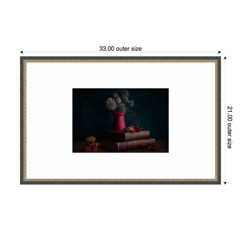 everything gets old by Ramiz Sahin Wood Framed Wall Art Print - Bronze - 33 x 21 in