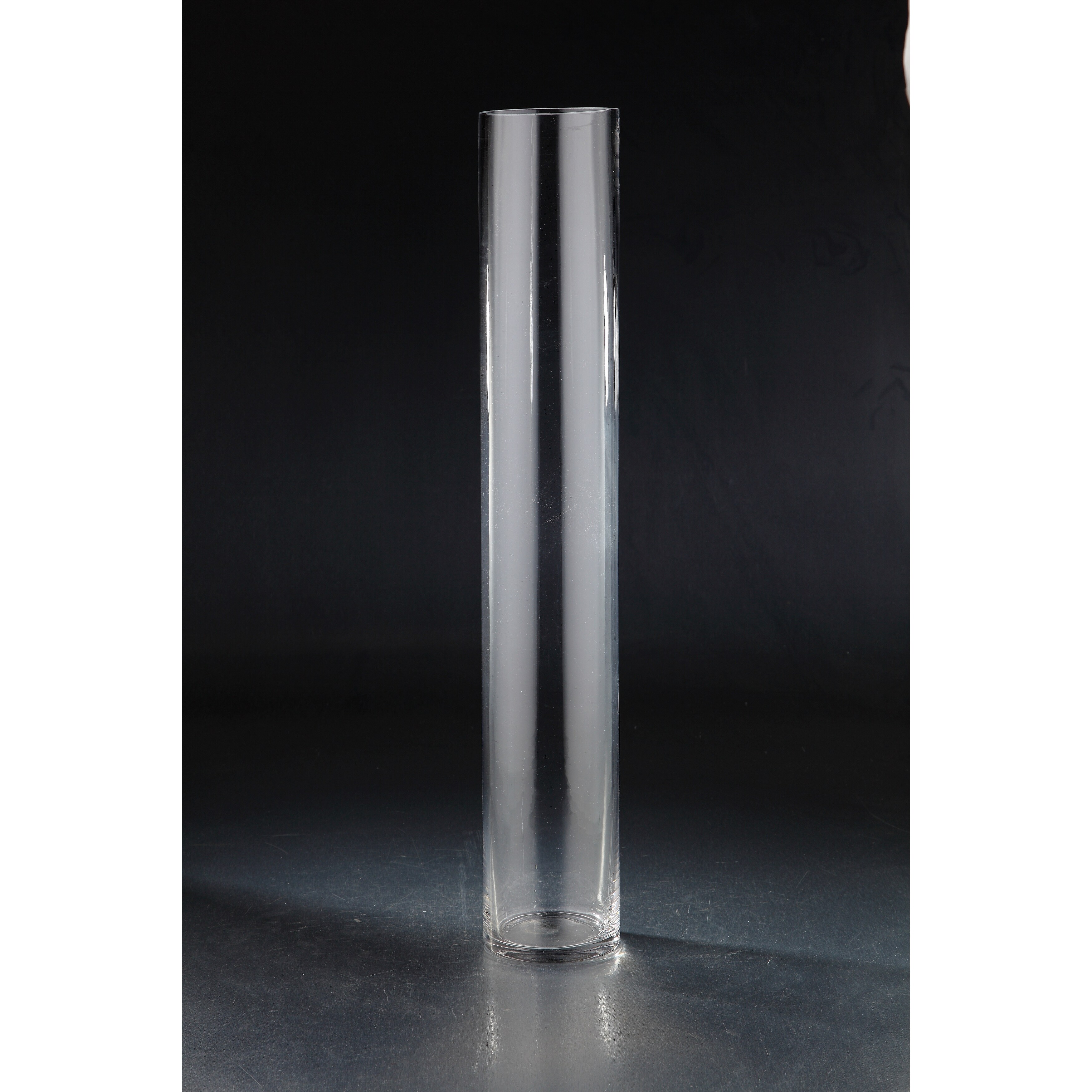 Shop Clear Cylindrical Glass Vase 24 N A Free Shipping On