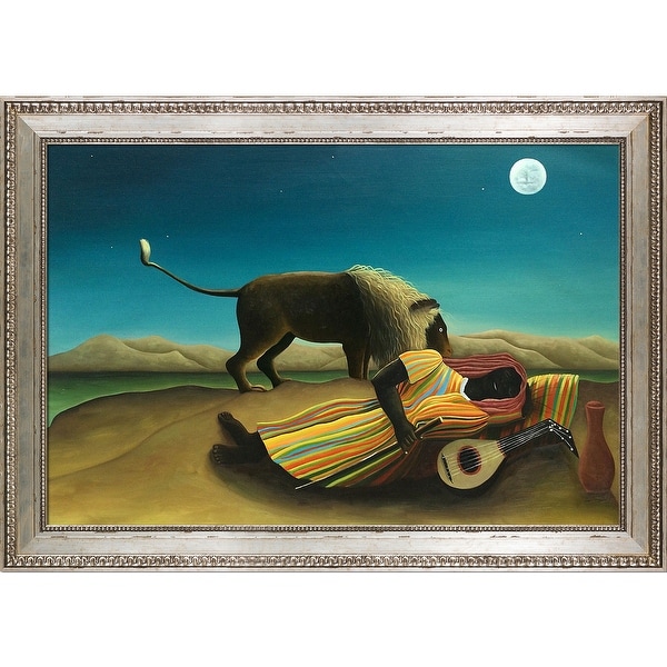 Henri Rousseau 'The Sleeping Gypsy' Hand Painted Oil Reproduction. Opens flyout.