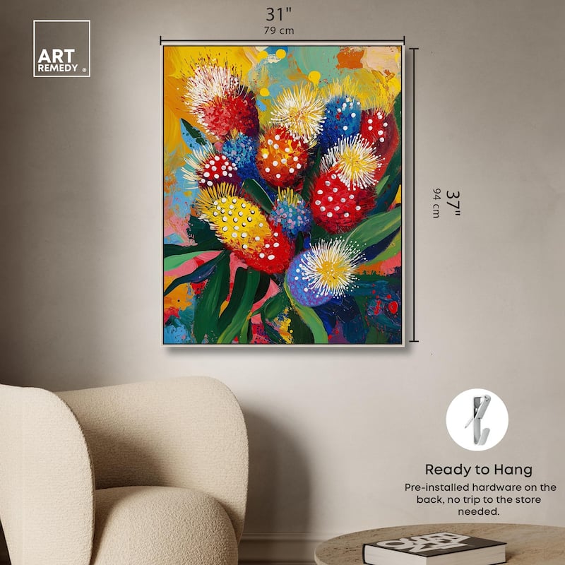 Vivid Flora II Canvas by Art Remedy