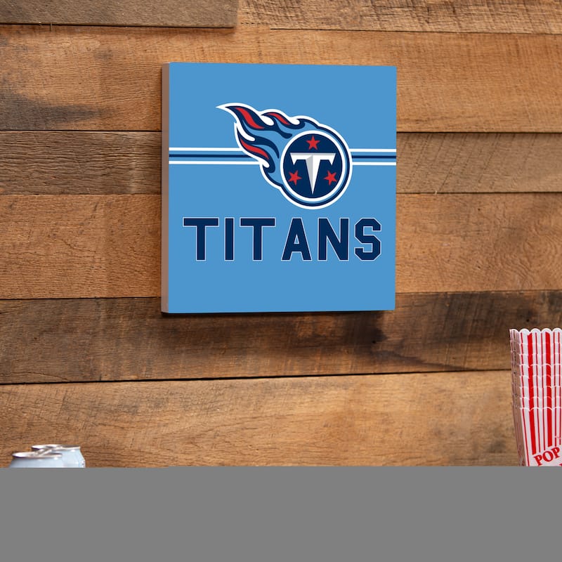 Tennessee Titans Wooden Door Decor Wall Sign - Multi-Color - 12 x 12