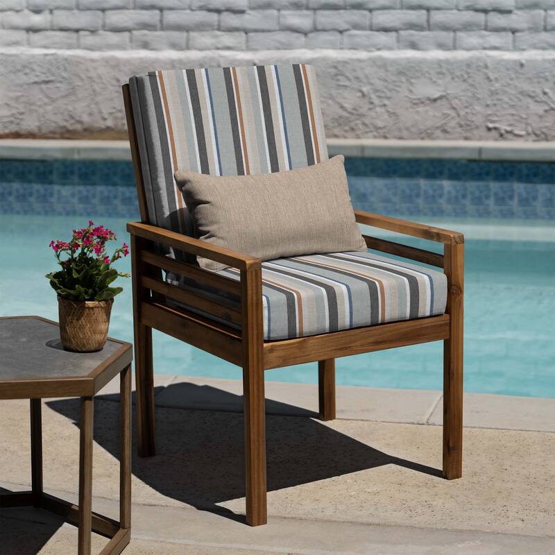 Outdoor Highback Dining Chair Cushion