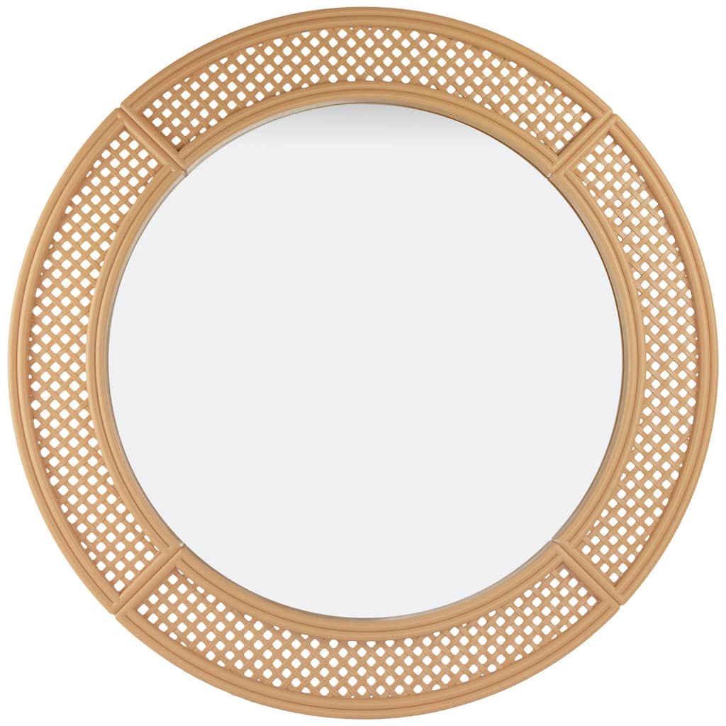 30" Round Woven Style Wall Mirror