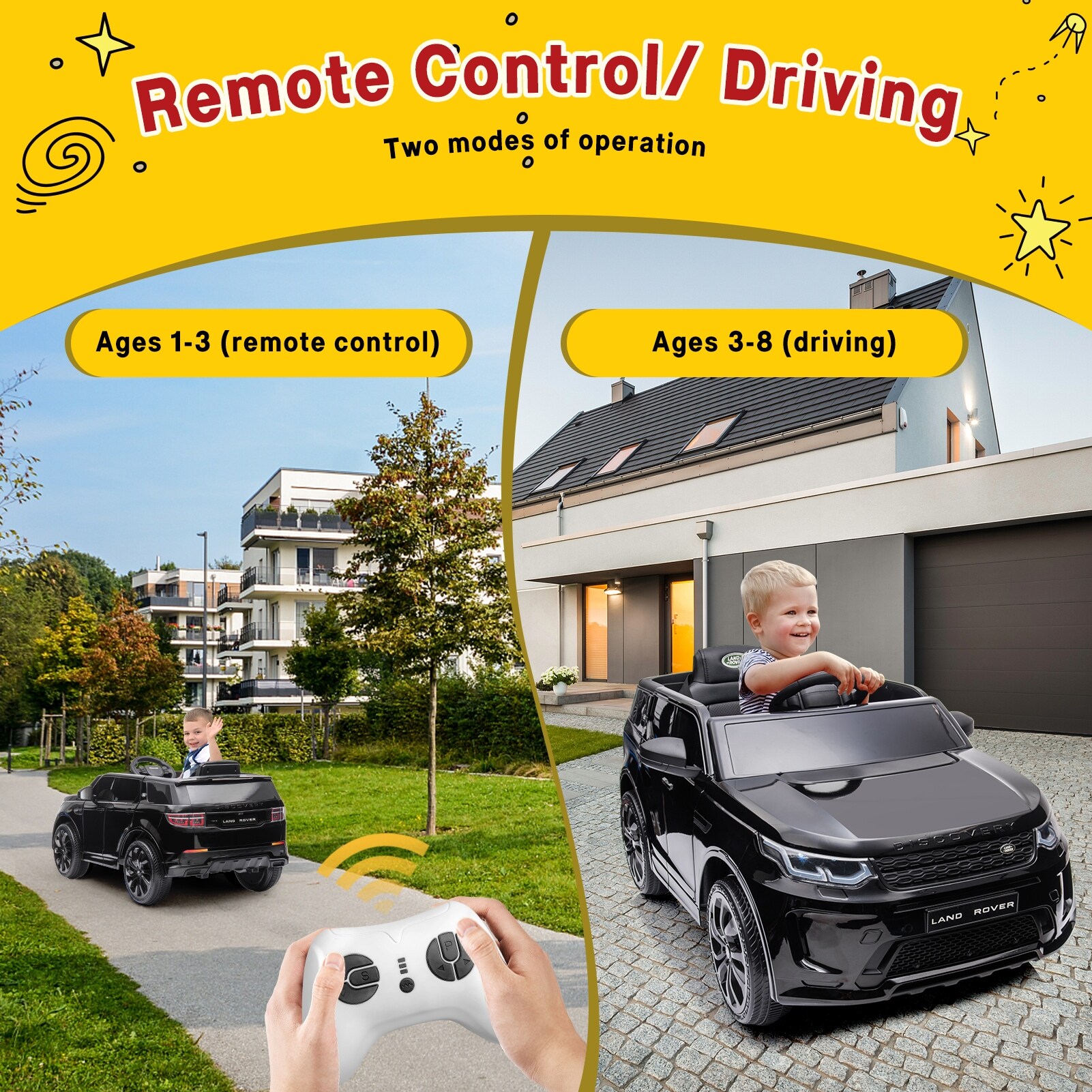12V Licensed Land Rover Kids Electric Car Parent Remote Control