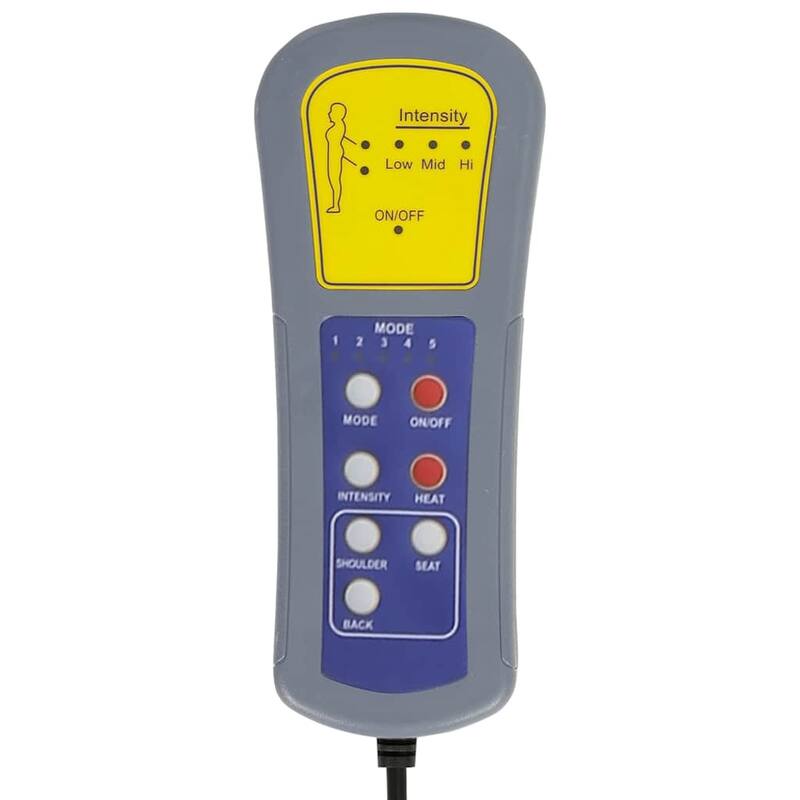 vidaXL Massage Recliner Chair Black Faux Leather, Metal, Plywood Medium