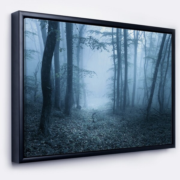 Designart 'Foggy Spring Forest' Landscape Photography Framed Canvas Art ...