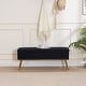 preview thumbnail 39 of 92, Velvet Storage Ottoman Bench with gold legs and Nailhead Trim for Bedroom/End of Bed/Entryway/Window Black-46" Wide