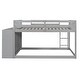 preview thumbnail 17 of 25, Full over Full Wooden Bunk Bed with Storage Drawers and Shelves
