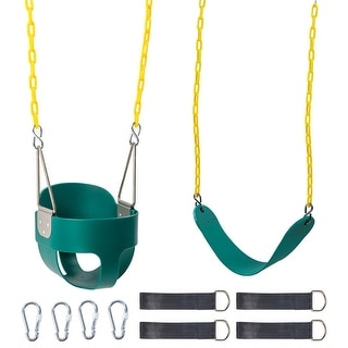 Metal/Plastic Bucket Swing with Chains - 11"D x 11"W x 78"H