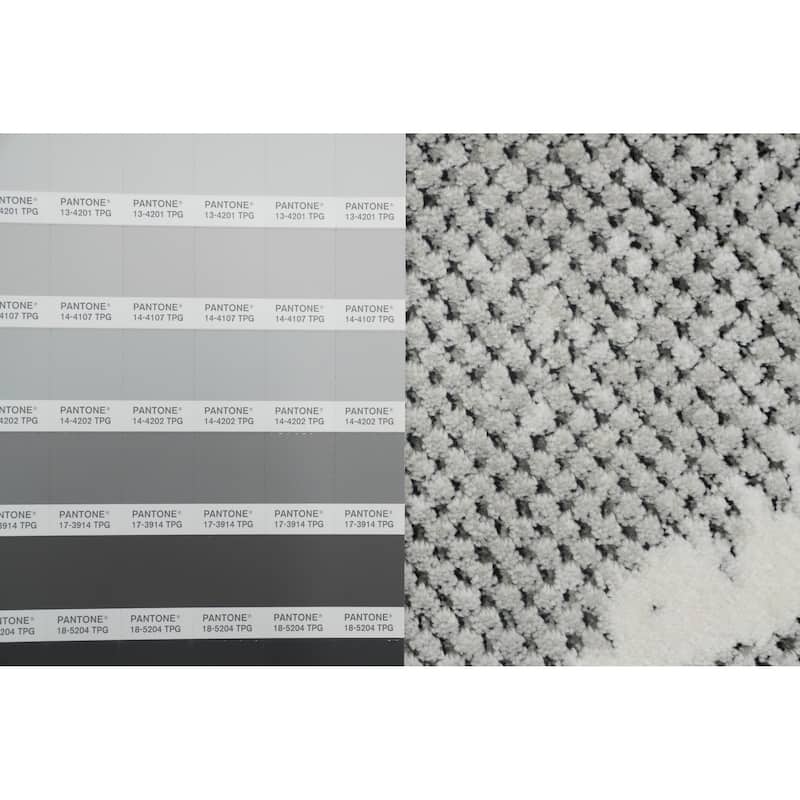 Machine Made Oriental Polyester Carpet Modern Contemporary Greys & Charcoal Modern Area Rug - 7' 5'' X 5' 2''