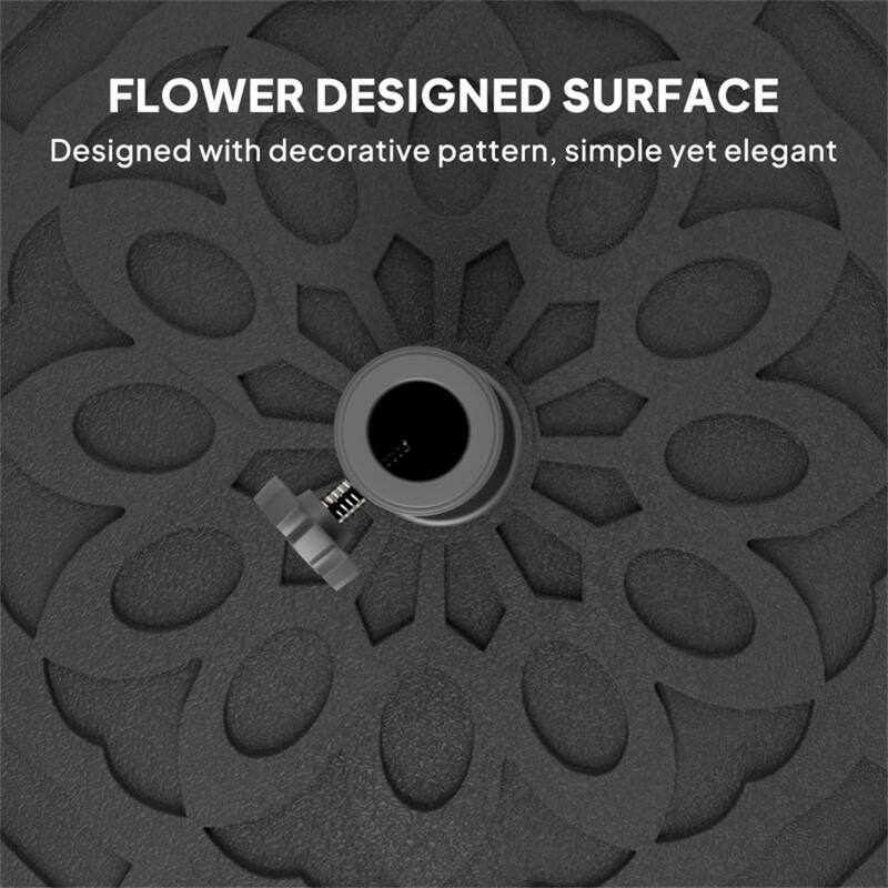 Outsunny Black Resin-Concrete Mobile Umbrella Base with Wheels Umbrellas, 46 lbs