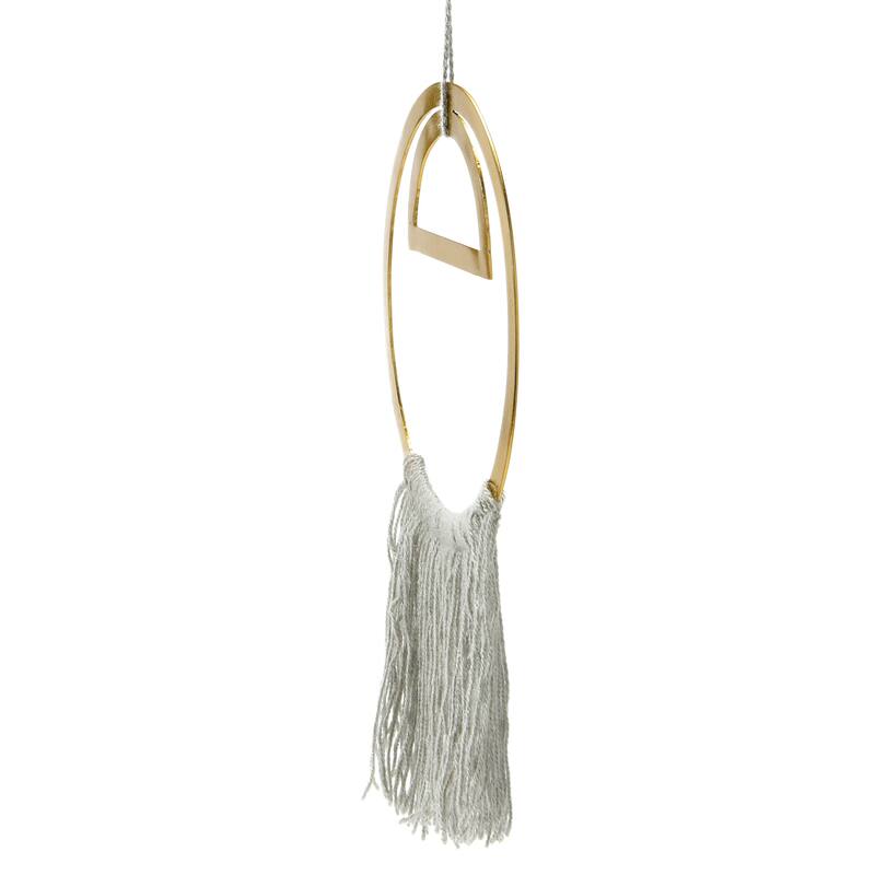 Round Metal Wall Hanging with Tassel