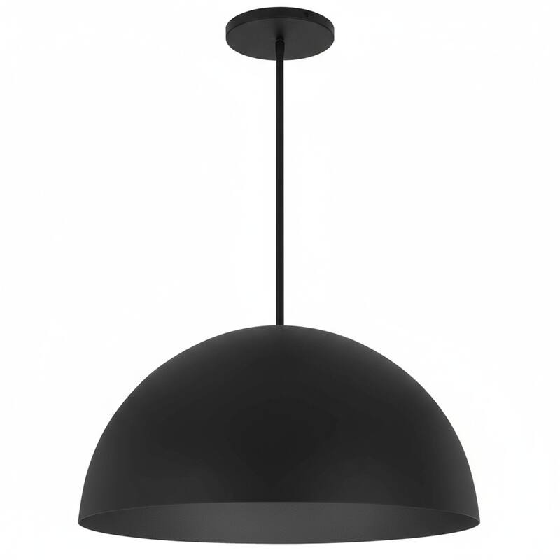 24" Diameter Integrated LED Black Pendant