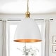 preview thumbnail 4 of 23, Mid-Century Modern 1-Light Bell Dome Large Pendant Light 17.7in White