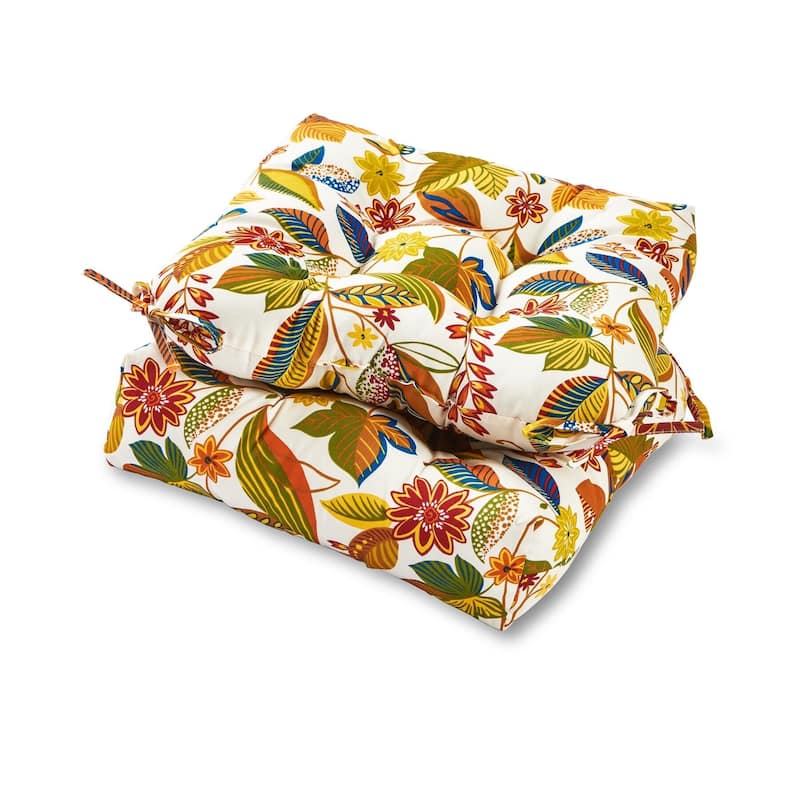 Esprit Floral 20-inch Outdoor Chair Cushion (Set of 2)