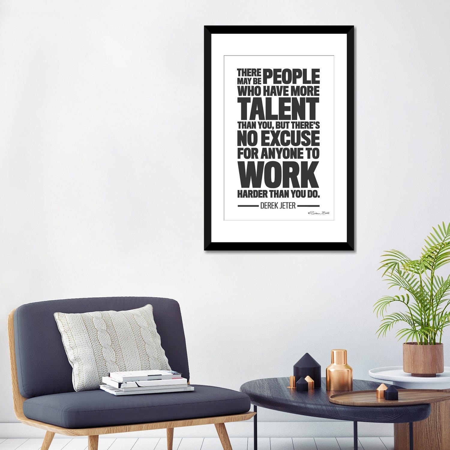 iCanvas Derek Jeter Quote by Susan Ball - Graphic Art Print