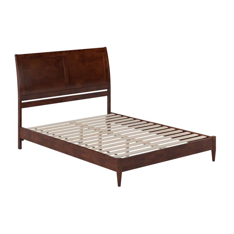 Valencia Solid Wood Low Profile Sleigh Platform Bed