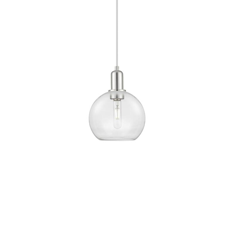 Innovations Lighting 716-1P-11-8 Athens Pendant Athens 8" Wide Mini - Polished Nickel / Clear