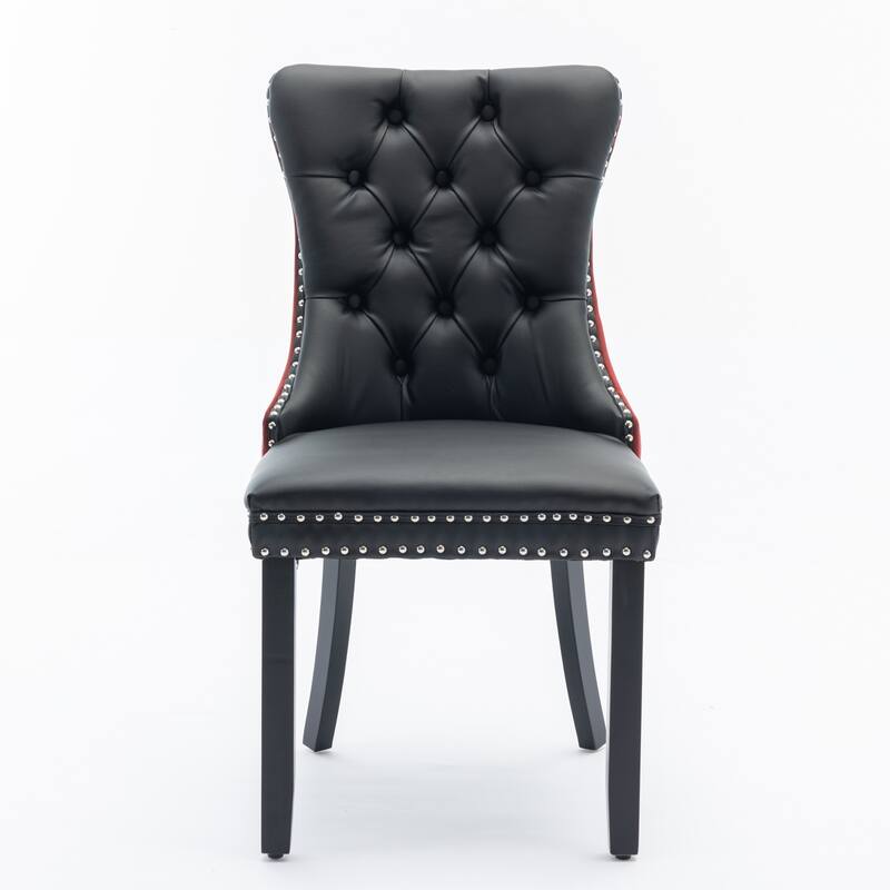 High-end Tufted Contemporary Upholstered Dining Chair with Nailhead Trim