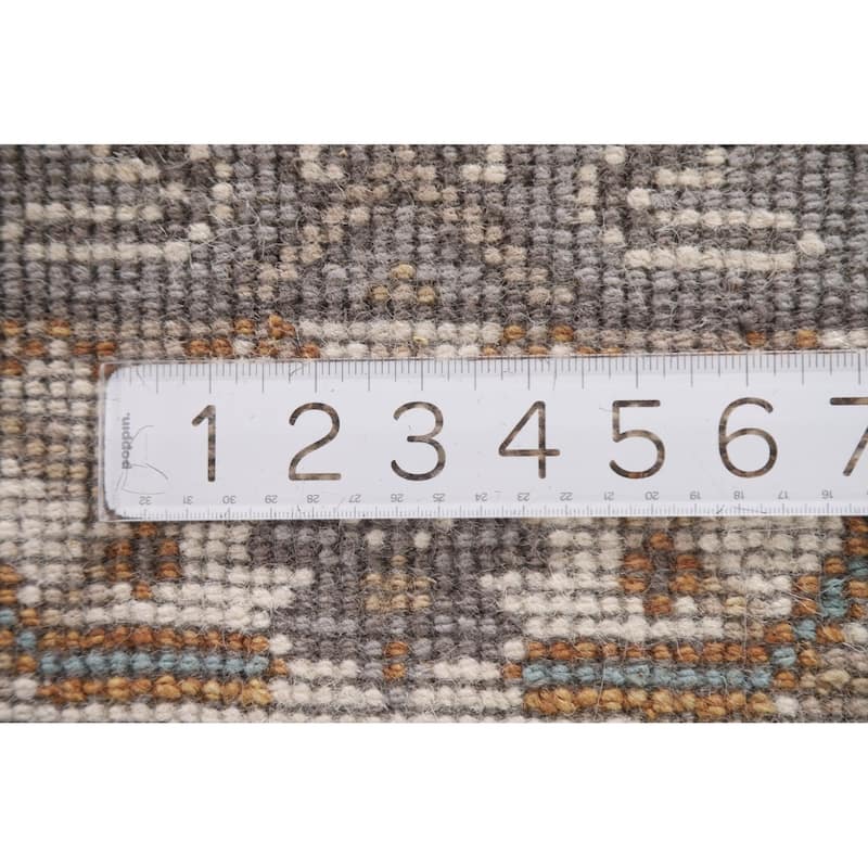 Gray Oushak Oriental Foyer Area Rug Handmade Wool Carpet - 2'0"x 3'0"