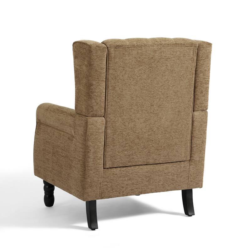 Button-Tufted Accent Club Chair Wingback Armchair Set of 2