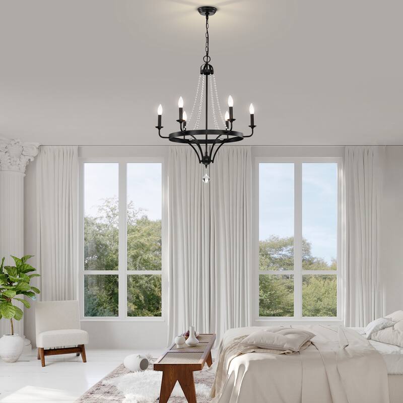 Alula 6-Light Candle Style Chandelier for Living/Dinig Room, Bedroom