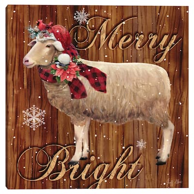 Farm X-mas Sheep by Geoff Allen Cnvs Art