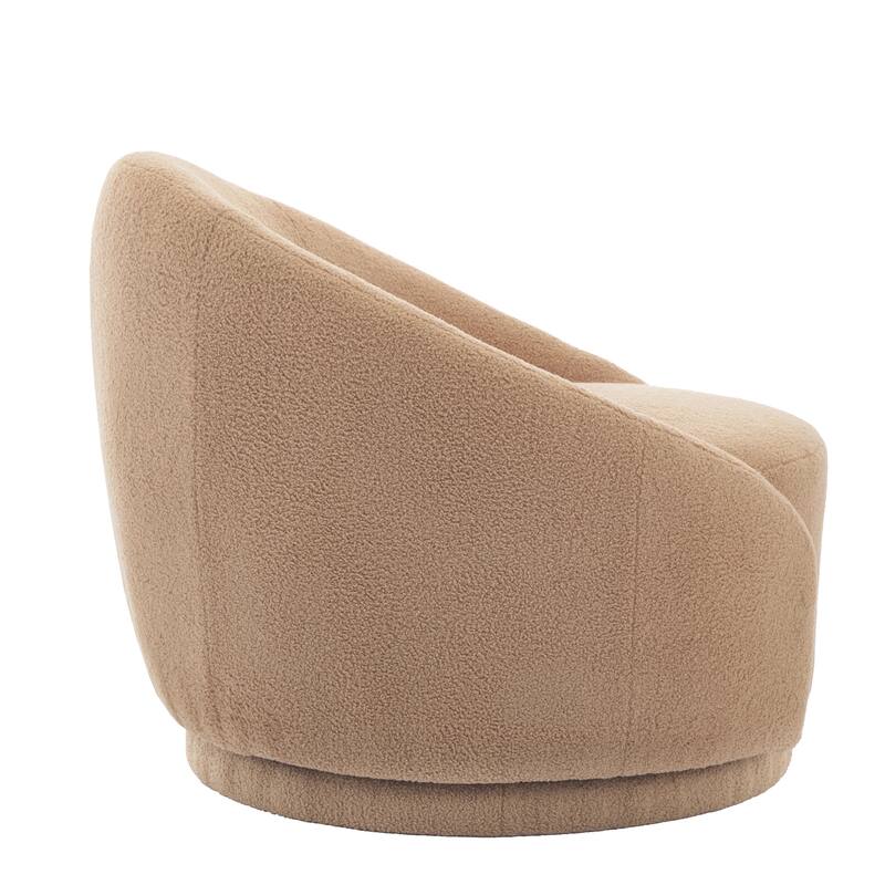 Modern Upholstered Swivel Barrel Chair Accent Lounge Chair