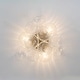 preview thumbnail 8 of 12, 3-Light Swirled Glass Globe Bubble Semi Flush Mount