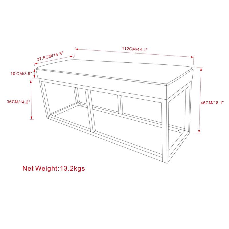Modern Ottoman Bench for Living Room Bedroom