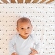 preview thumbnail 3 of 3, The Peanutshell Grey and White Moon and Stars Fitted Crib Sheet 4 Pack Set
