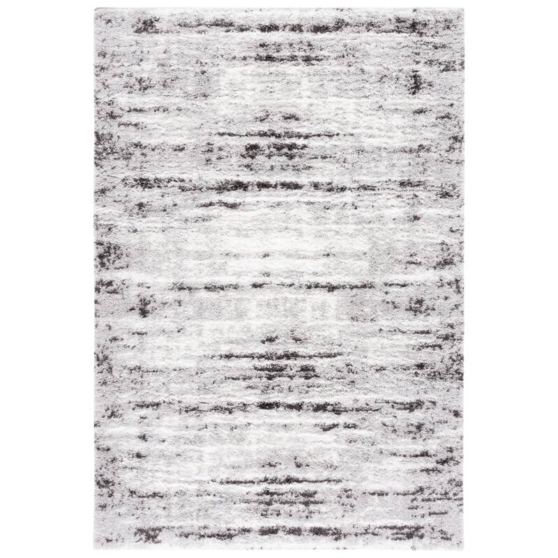 SAFAVIEH Berber Shag Norie Rug - 5'5" x 7'7" - Grey/Dark Grey